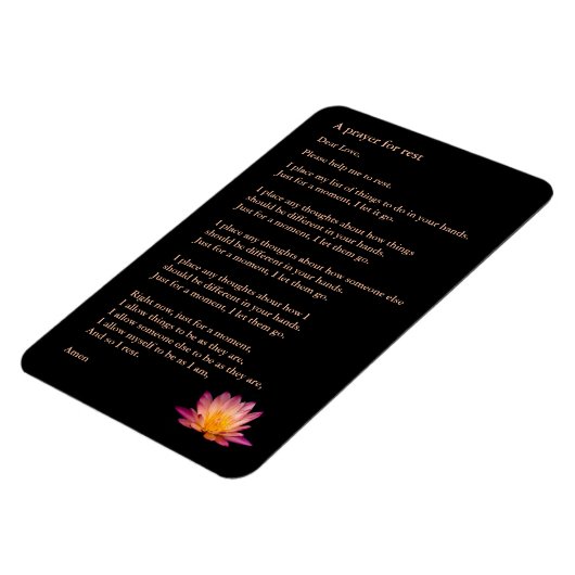 休息祈りの言葉、スピリチュアル冷蔵庫用マグネット マグネット (左側)