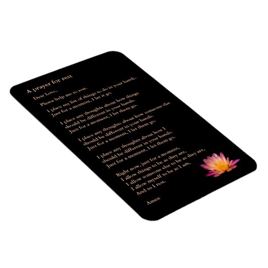 休息祈りの言葉、スピリチュアル冷蔵庫用マグネット マグネット (右側)