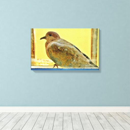 休息鳩 キャンバスプリント (インサイチュ (ウッドフロア))