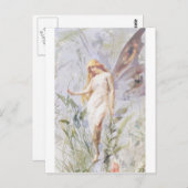 休息 – 天使とユリ ポストカード (正面/裏面)