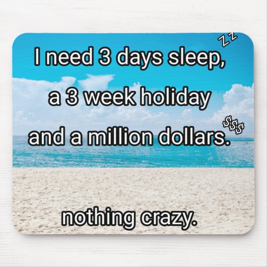 休憩が必要だ マウスパッド (正面)