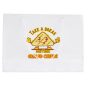 休憩してグリルチーズを食べる ラージペーパーバッグ (裏面)