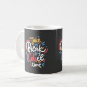休憩しましょう コーヒータイムです  コーヒーマグカップ (正面左)