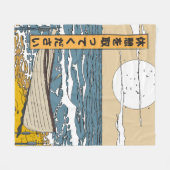 休憩する フリースブランケット (正面(横))