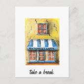 休憩する ポストカード (正面)