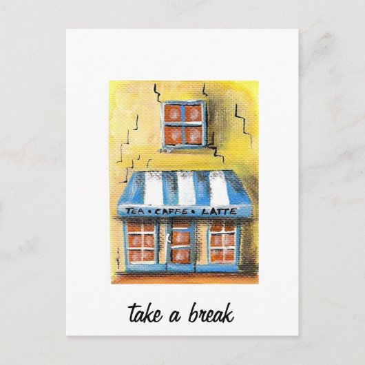 休憩する ポストカード (正面)