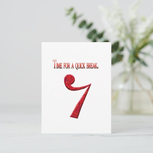 「休憩の時間」 ポストカード (スタンド正面)