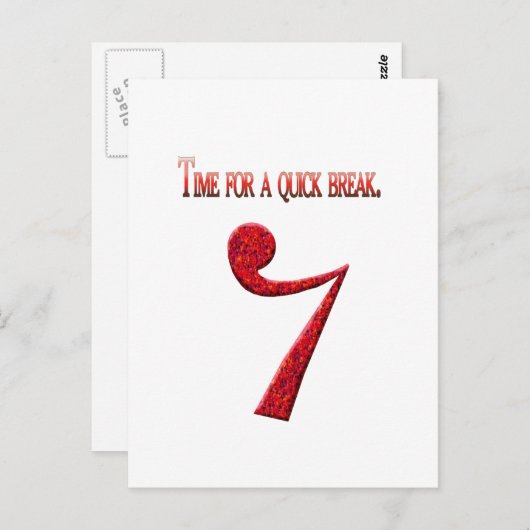 「休憩の時間」 ポストカード (正面/裏面)