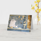 休憩の静物画のブランクの挨拶状 カード (黄色い花)