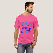 休憩ウィッチ顔面白いハロウィーンの衣装 Tシャツ (正面フル)