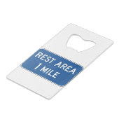 休憩エリア道路標識 クレジットカード栓抜き (裏面アングル)