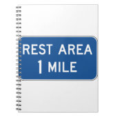 休憩エリア道路標識 ノートブック (正面)