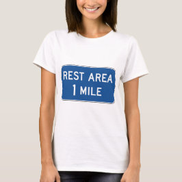 休憩エリア道路標識 Tシャツ