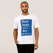休憩エリア400m離れ道路標識 tシャツ (正面フル)