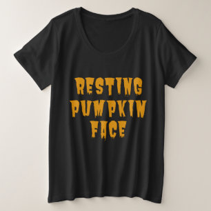休憩カボチャ顔 – 面白いハロウィーン2022 プラスサイズTシャツ