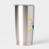 休憩ビーチ顔サングラスパーソナライズされた 保温保冷タンブラー (右面)