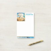 休憩ビーチ顔シュークリーム ポストイット (デスク上)