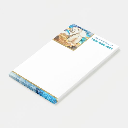 休憩ビーチ顔シュークリーム ポストイット (アングル)