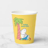 休憩ビーチ顔ベリーボタンヒッポボイントンパペ 紙コップ (裏面)