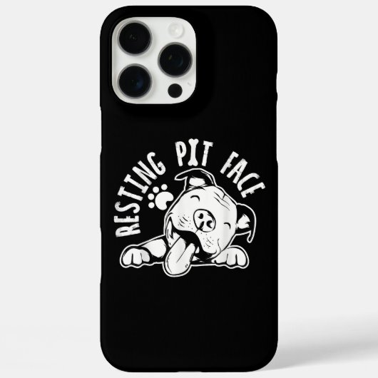 休憩ピット顔おもしろい犬ピットブルミーム Case-Mate iPhoneケース (裏面)