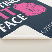 休憩ピット顔ドッグママガグ シェルパブランケット (3/4)