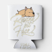 休憩ピット顔ピットブル愛好家 缶クーラー (裏面)