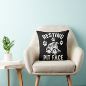 休憩ピット顔 – かわいいピットブルドッグラブ クッション (椅子)