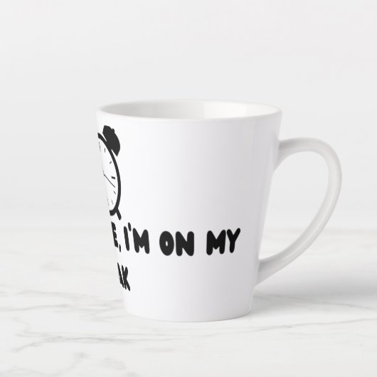 休憩中です、急がせないでください カフェラテマグ (右)