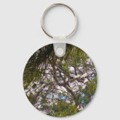 休憩中のオーストラリアのコカトオ、キーリング キーホルダー (正面)