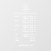 休憩入モダン力で開店時間を短縮 ウィンドウサイン (シート)