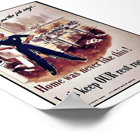 休憩室保を綺麗にしよう！ ポスター (角)