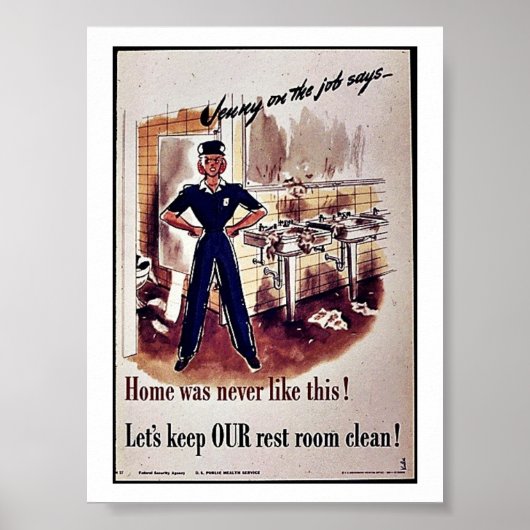 休憩室保を綺麗にしよう! ポスター (正面)