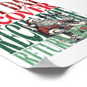 休憩日R&Rおもしろいクリスマスバージョンフィットネス ポスター (角)