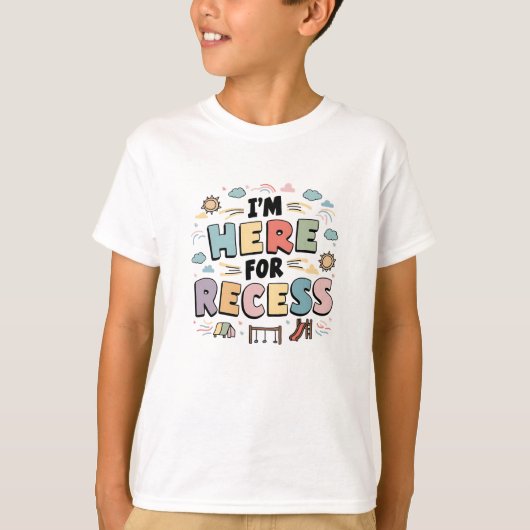 休憩時間に来おもしろいた Tシャツ (正面)