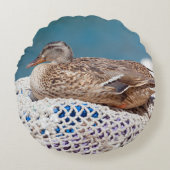 休憩用アヒル ラウンドクッション (正面)