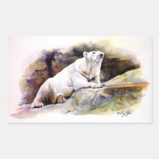 休憩用極性ベアーシール 長方形シール (正面)