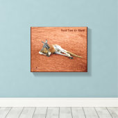 休憩赤カンガルー キャンバスプリント (インサイチュ (ウッドフロア))