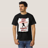 休憩野球の繰り返しを聞く Tシャツ (正面フル)