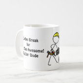 休憩! 素晴らしい老人! 建築者 コーヒーマグカップ (正面左)