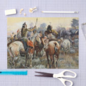 「休戦」ウェスタンアートバイチャールズMラッセル 薄葉紙 (クラフト)