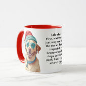 休日おもしろいの生存のヒントラブラドール マグカップ (正面左)