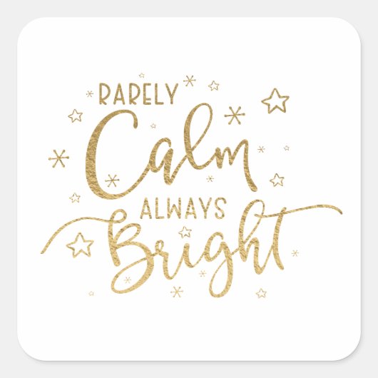 休日おもしろいはめったに穏やかで常に明るい スクエアシール (正面)