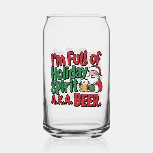 休日おもしろいスピリットのビアクリスマスの飲みパーティー ガラス缶 (裏面)