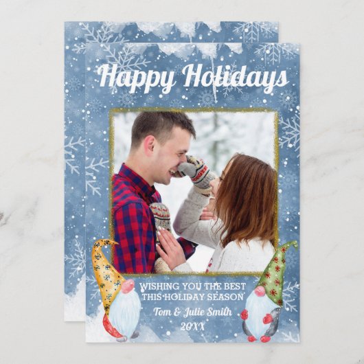 休日おもしろい格言のフォトカード シーズンカード (正面/裏面)