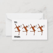 休日おもしろい現金ギフトのクリスマスカード ノートカード (裏面)
