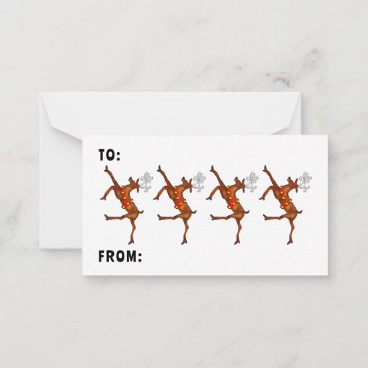 休日おもしろい現金ギフトのクリスマスカード ノートカード (裏面)