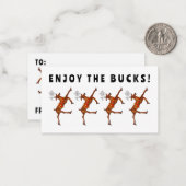 休日おもしろい現金ギフトのクリスマスカード ノートカード (正面/裏面インサイチュ)