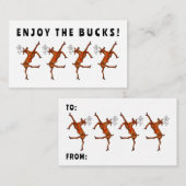 休日おもしろい現金ギフトのクリスマスカード ノートカード (正面/裏面)