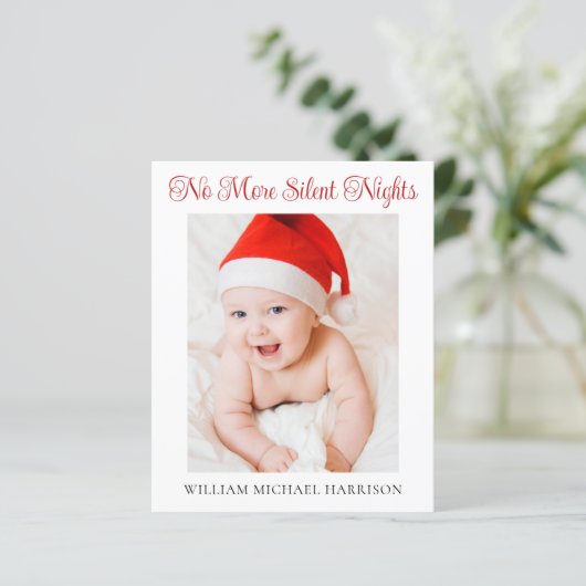 休日おもしろい生誕発表新生児カード (スタンド正面)