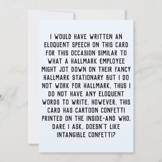 休日おもしろい誕生日イベントパーティーカード 招待状 (正面)